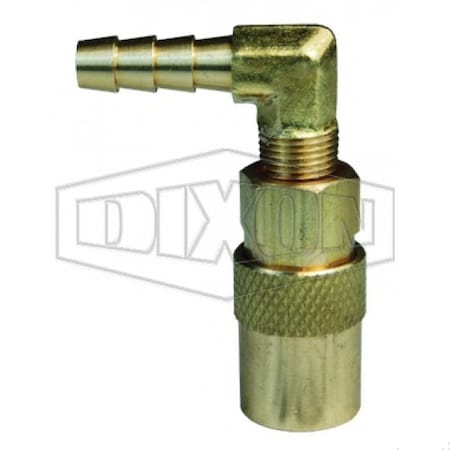 Dixon DQC CM Industrial Mold Interchange Unvalved Coupler, 1/4 in Nominal, Hose Barb, Brass 2CM9S2-B-E